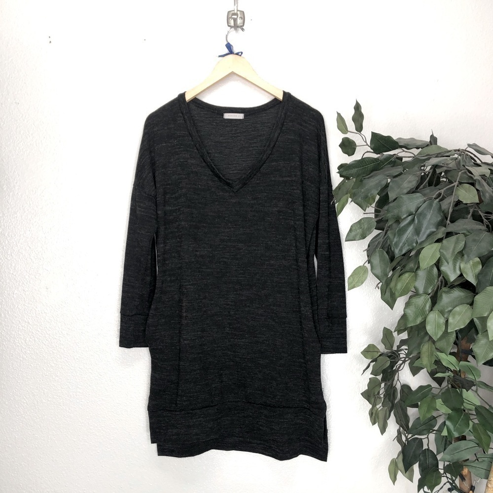 Reborn J V Neck Oversized Sweater Tunic